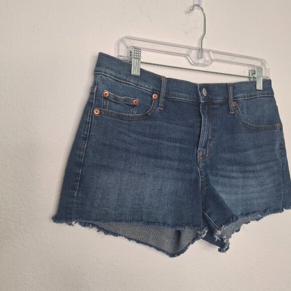 GAP Denim 3" Short Shorts Sz 29 Medium Wash Mid Rise Frayed Western Cowgirl - Picture 6 of 13